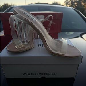 Cape Robbin Women's Transparent Strap Heels